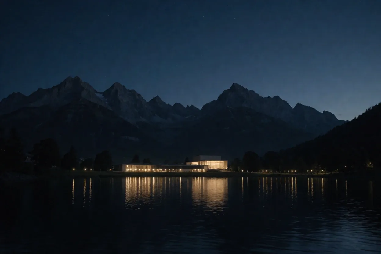 Abendliche Stimmung über den Schweizer Alpen