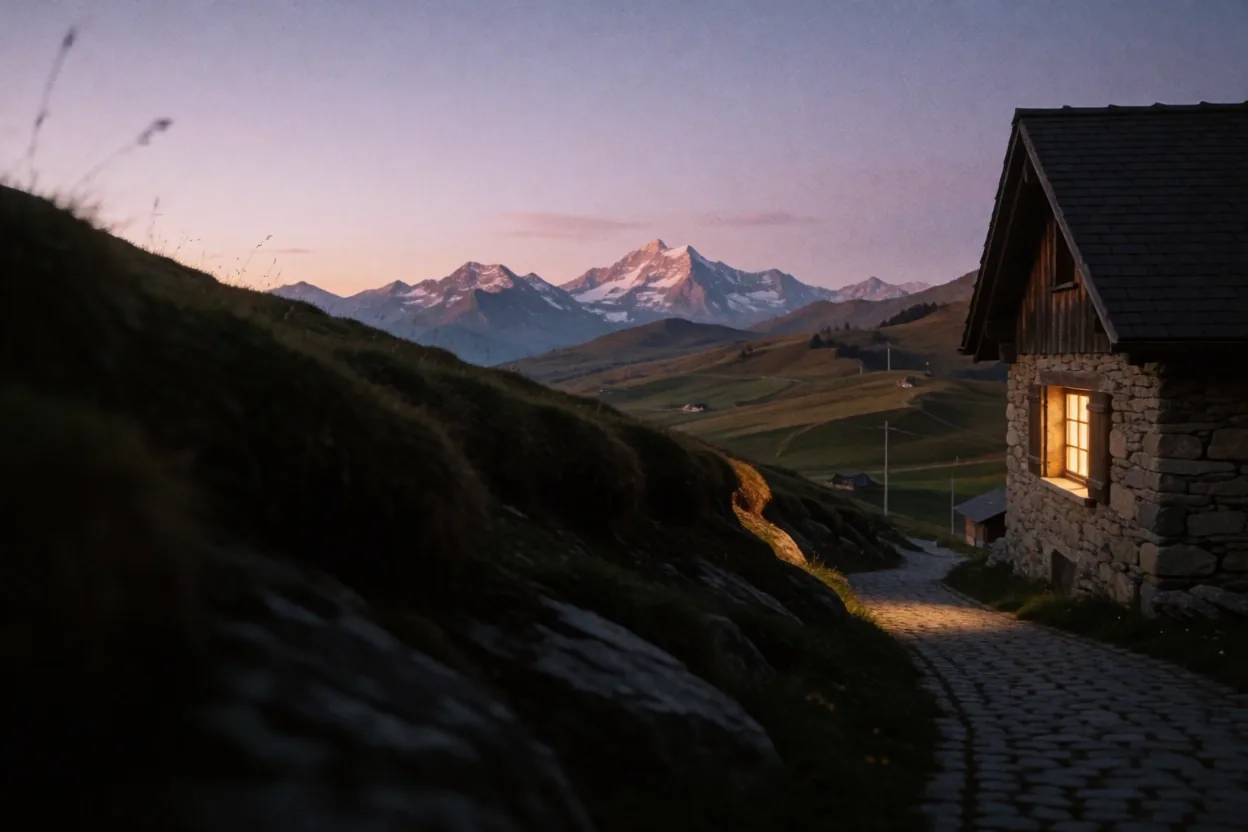 Alpine Abenddämmerung