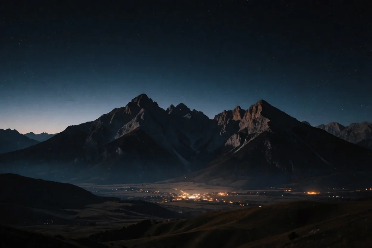 Nächtliche Alpenlandschaft